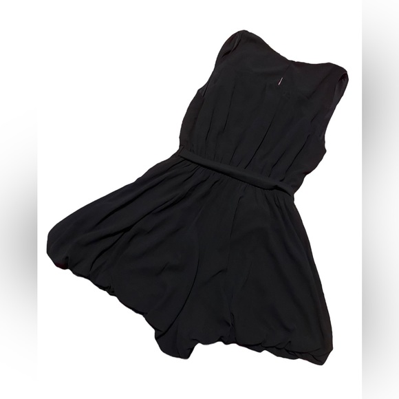 Women’s Solid Black Double Zero Chiffon Romper - Picture 2 of 2